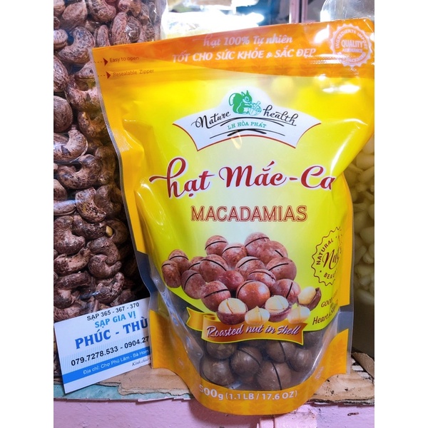 Hạt mắc ca, hạt Maccadamia, túi 500gr