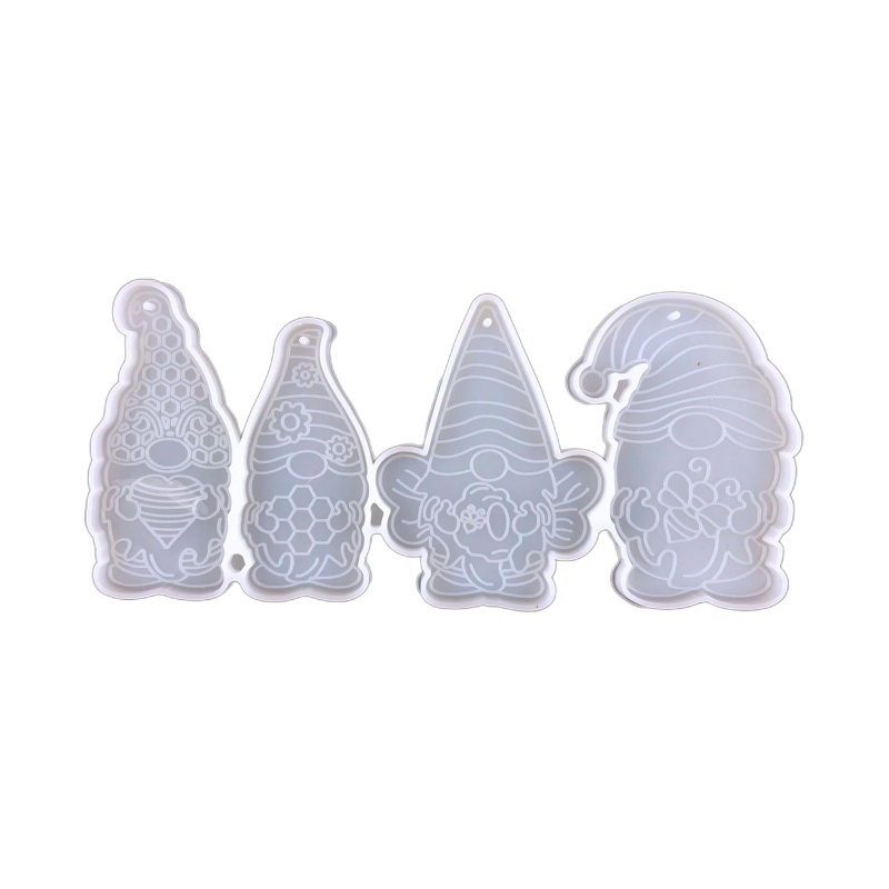 Khuôn Silicone Làm Móc Khóa Hình Ông Già Noel / Chú Ong Nhỏ Đáng Yêu