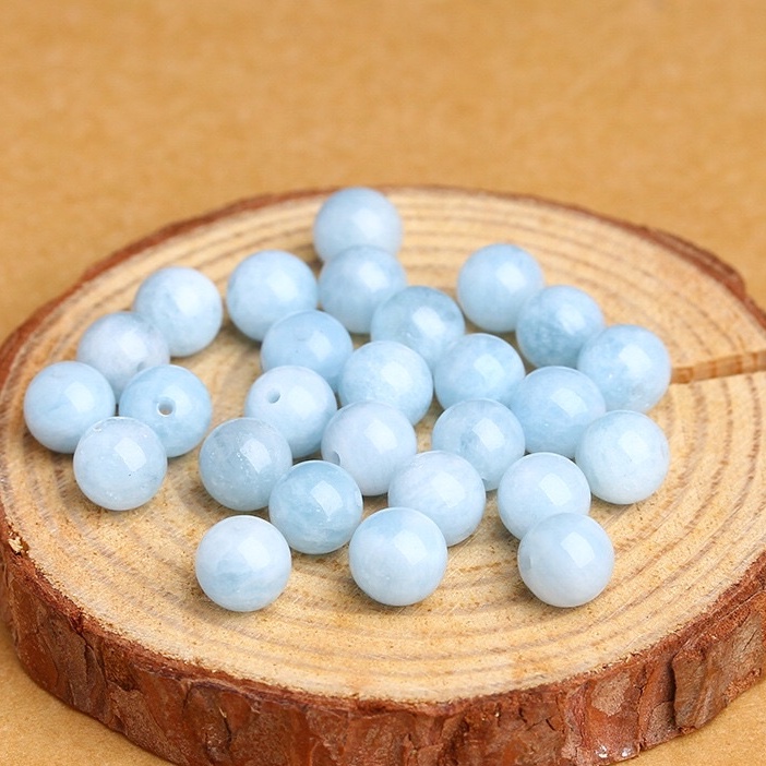 Hạt Aquamarine Mix Vòng Hợp Mệnh Thuỷ Mệnh Mộc - Phụ Kiện Charm Bạc Ag
