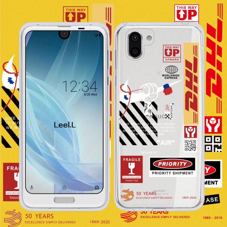 Ôp Điện Thoại silicon Dẻo In Hình dhl Cho sharp aquos r2 / sh-03k / shv42 Ốp