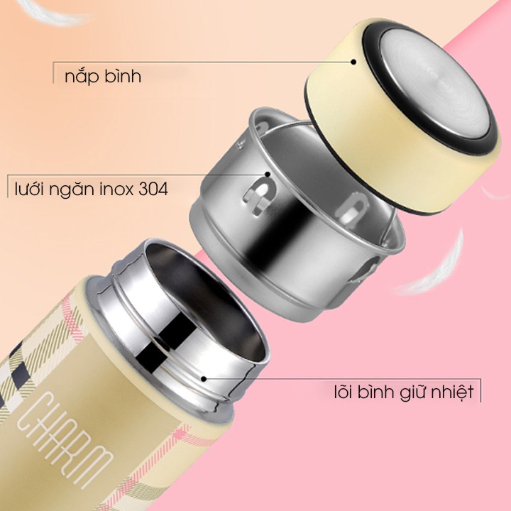 Bình đựng nước giữ nhiệt dung tích 500ml có 5 lớp có lớp lọc lưới để pha trà | BigBuy360 - bigbuy360.vn