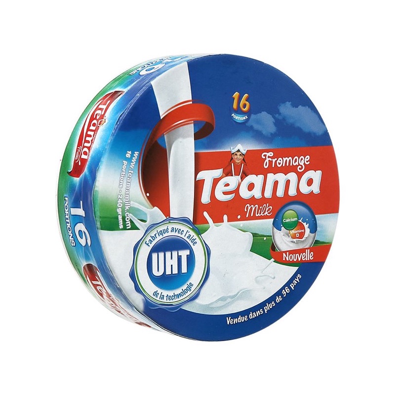 Phô mai teama  AI CẬP hộp 8 miếng  và 16 miếng