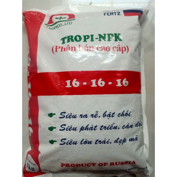 Phân Bón Cao Cấp Npk 16 - 16 - 16 Nhập Khẩu Nga ( Túi Lẻ 300 Gram)