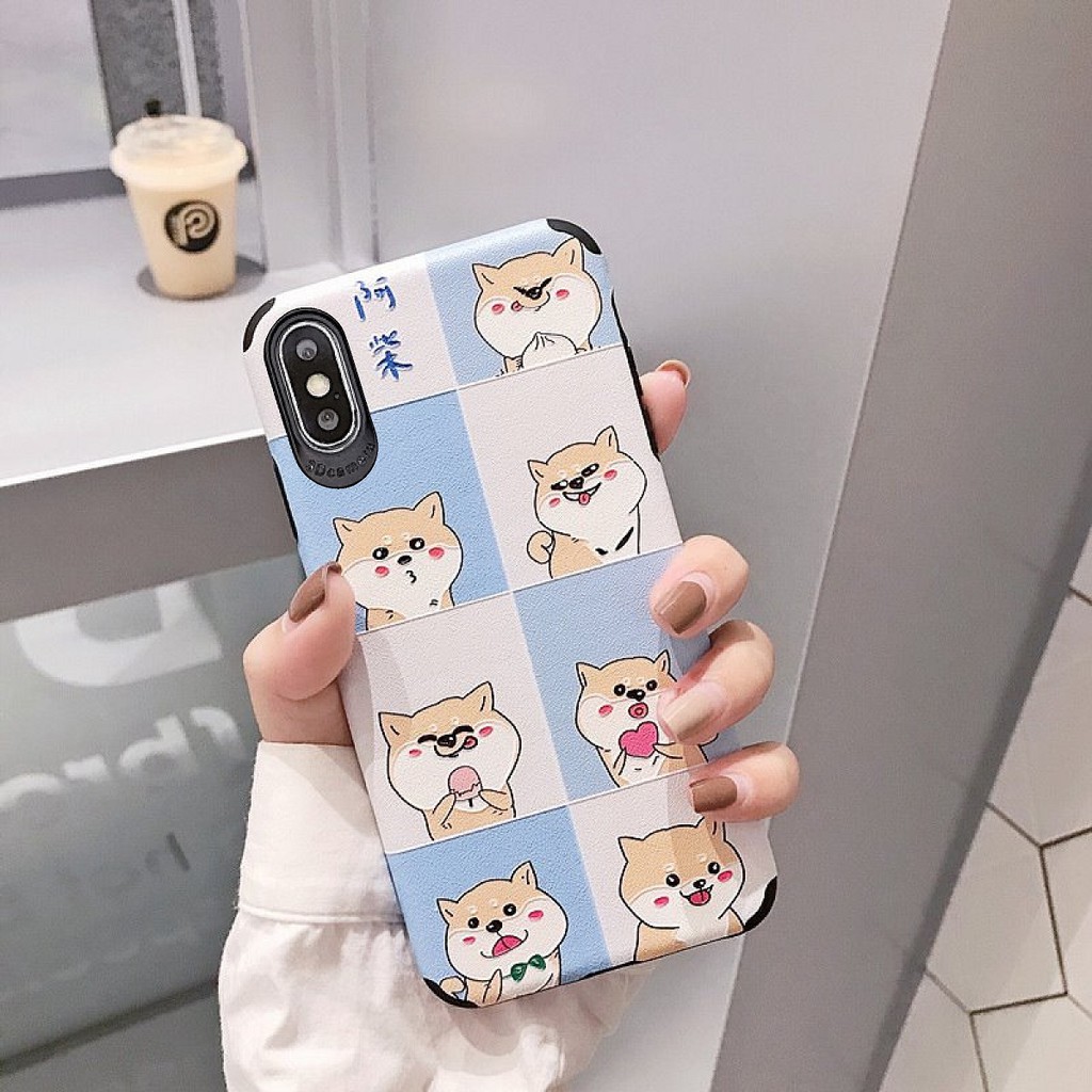 [ IPHONE ] Ốp Lưng Da IMD Shiba Kute - R034