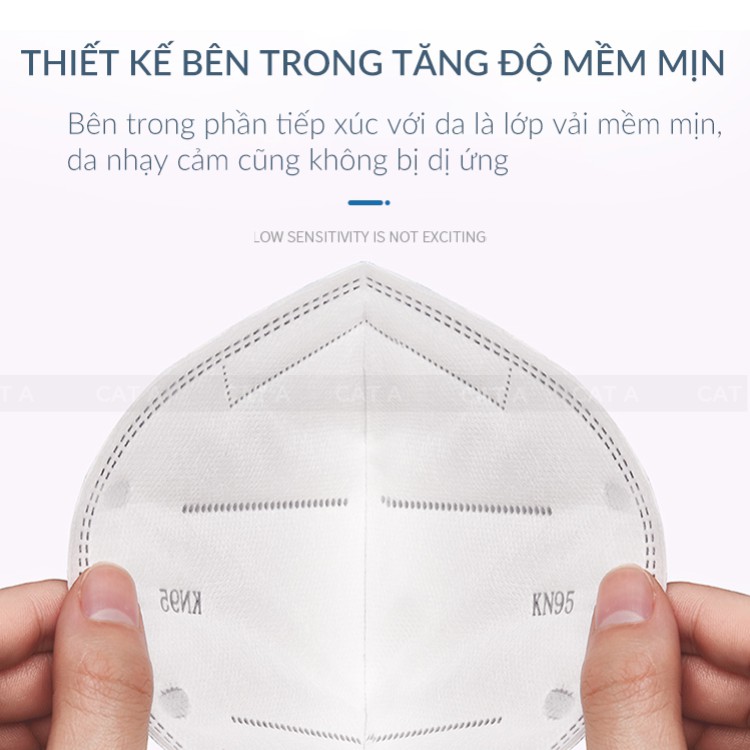 Khẩu trang KN95 - 4 lớp lọc đến 99% bụi mịn, bảo vệ an toàn, ngăn ngừa vi khuẩn !