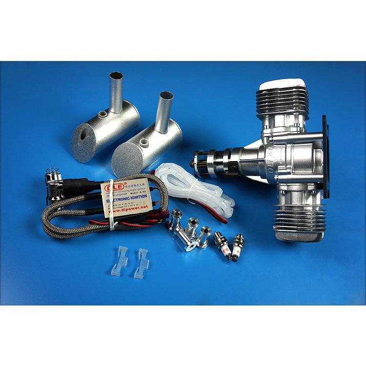 DLE40 mô hình máy bay động cơ xăng hai xi lanh hai kỳ xả bên làm mát bằng không khí tự nhiên khởi động bằng tay