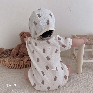 Set body kèm mũ gấu be - QA59