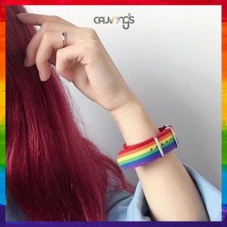 Vòng tay cầu vồng LGBT vải sợi dệt mịn (ẢNH THẬT )