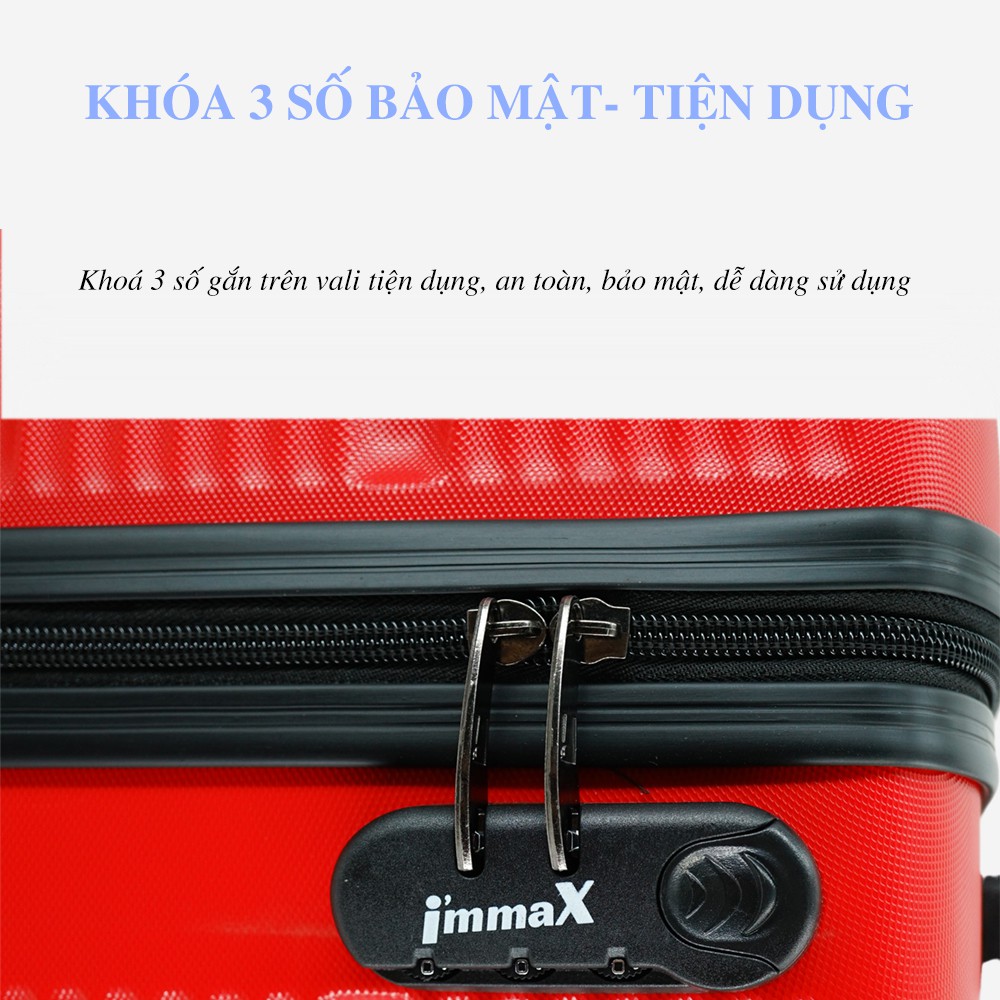 Bộ 2 vali nhựa kéo size 20inch + 24inch immaX X13