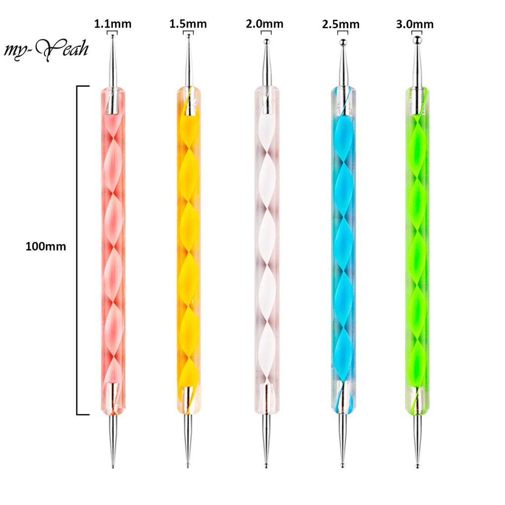Bút chấm bi nail vẽ móng 2 đầu inox cao cấp phụ kiện nail chính hãng