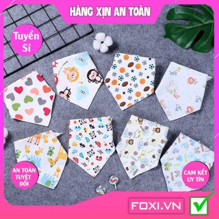 Yếm Tam Giác-Khăn Chéo Cho Bé Yêu Có Cúc Bấm-Giữ Ấm-Tránh Dây Bẩn Khi Ăn-Chất Đẹp 100%Cotton-Nhiều hình nhiều mẫu đángiu
