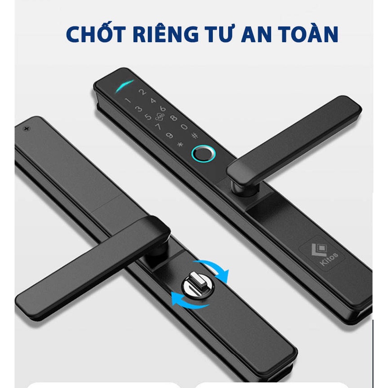 Khóa vân tay cửa nhôm Xingfa thông minh L101 dùng app TTLOCK - Phù hợp cửa nhôm XINGFA và cửa gỗ - BH 12 tháng