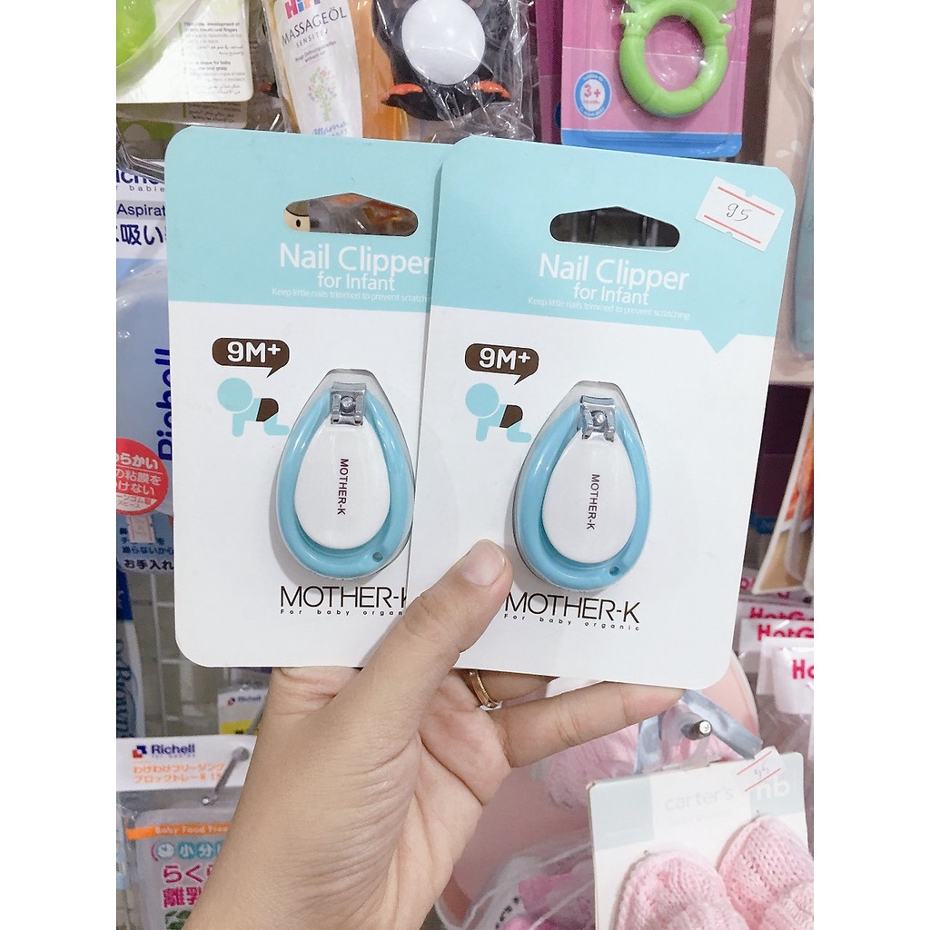 Bấm móng tay cho bé 9M+ Mother-k Lưỡi bấm làm từ thép cacbon không rỉ, an toàn