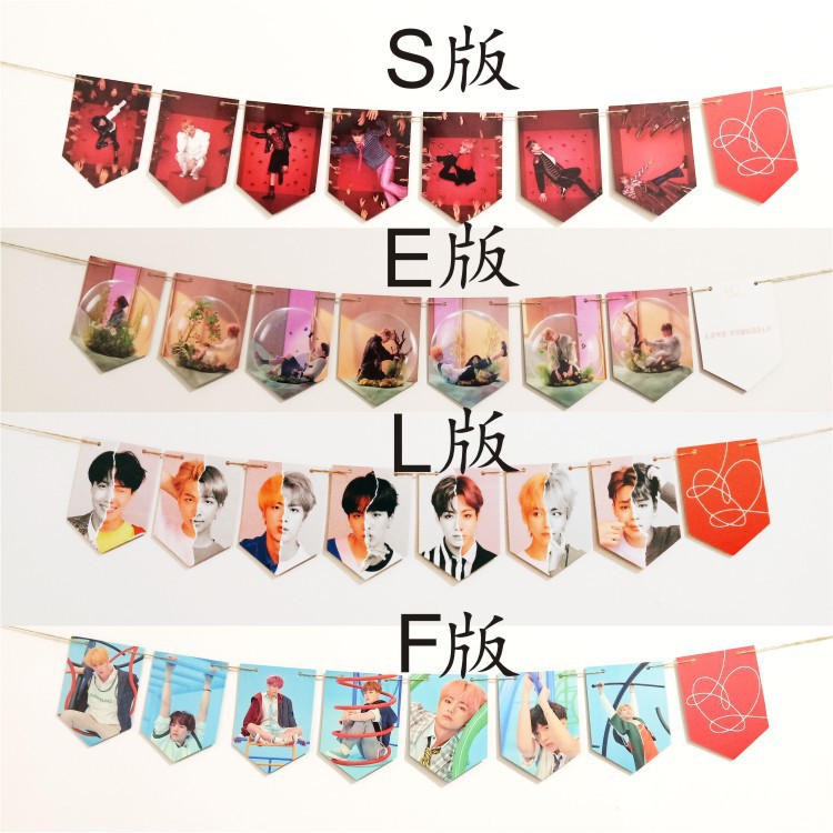 Cờ treo BTS Love Yourself Answer nhóm nhạc hàn quốc, dễ thương