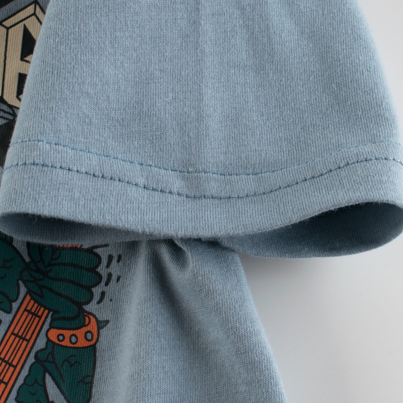 Áo thun bé trai TrueKids, áo phông họa tiết cá mập chất cotton 100%