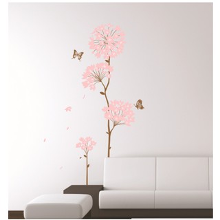 Decal trang trí tường Hoa và bướm