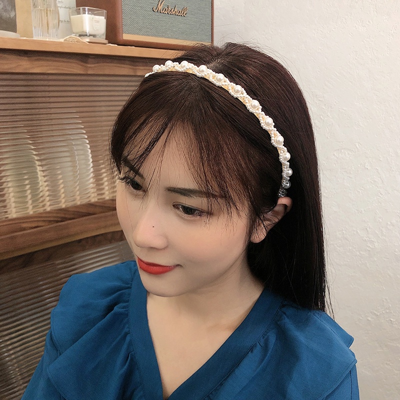 Băng Đô Cài Tóc Đính Ngọc Trai Thời Trang Dành Cho Nữ