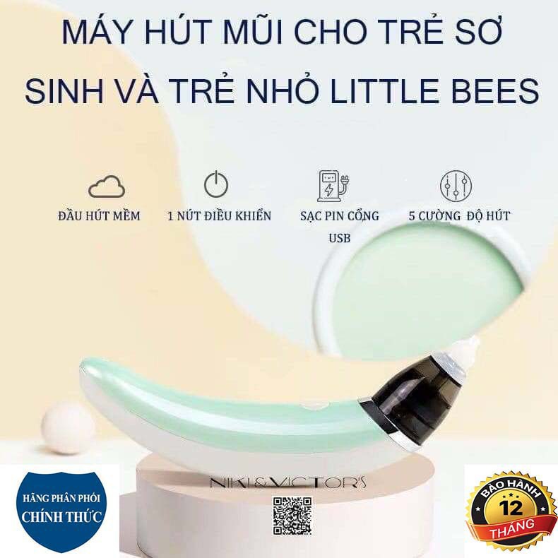 [BÁN SỈ] máy hút mũi cho bé trẻ sơ sinh cầm tay, dụng cụ hút mũi trẻ em tự động chĩnh hãng gồm 5 chế độ