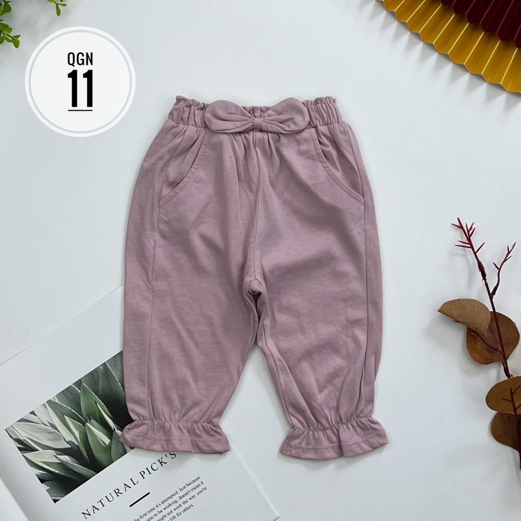 Quần dài cho bé, quần dài bé gái chất thun cotton mềm mát, nhiều màu, size 1-7 - SUNKIDS