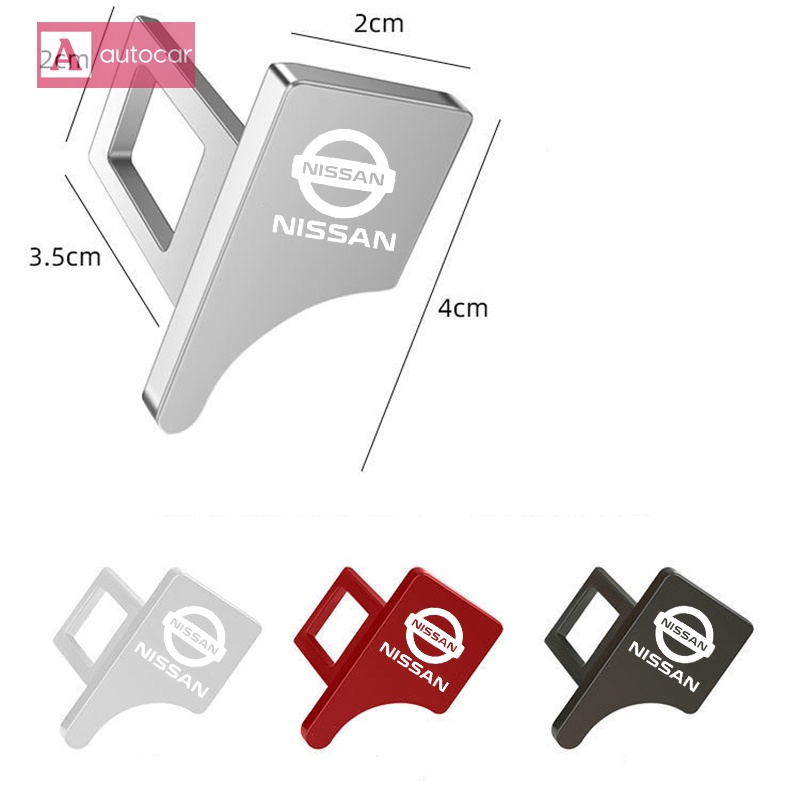 Chốt Khóa Dây Đai An Toàn Bằng Hợp Kim Nhôm Cho Xe Hơi Nissan J10 X-trail Qashqai Juke Leaf Micra Note Patrol