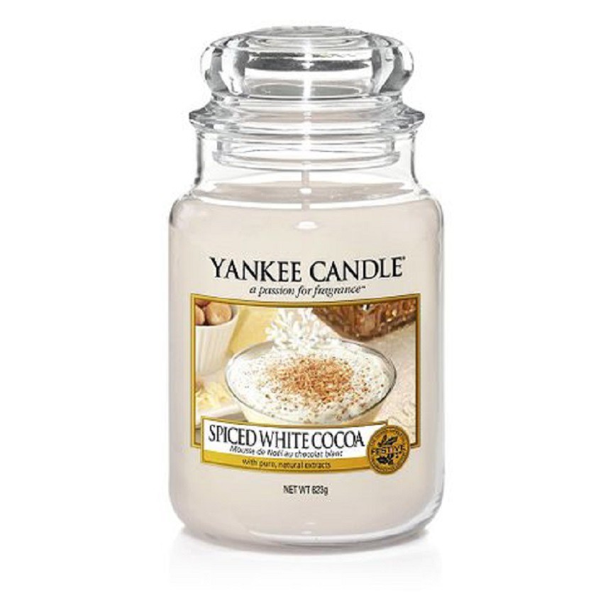 Hũ nến thơm Spiced White Cocoa Yankee Candle YAN8434 (Size L 623g)