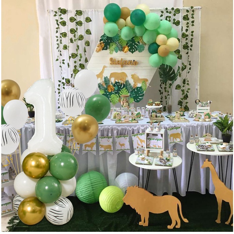 Bộ bong bóng lá nhôm hình động vật trang trí tiệc sinh nhật cho bé DIY