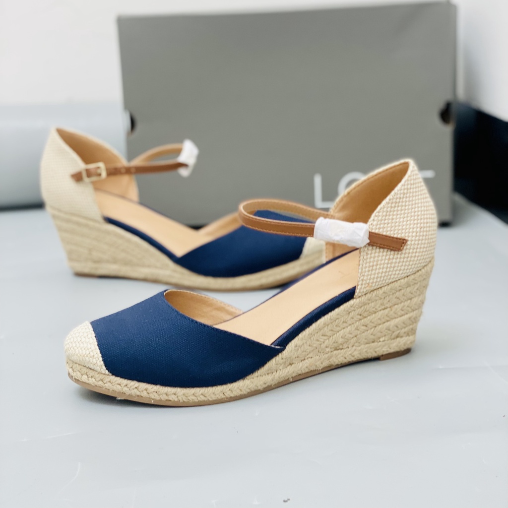 Giày dép đế xuồng LOFT chính hãng xuất mỹ màu navy cho nữ