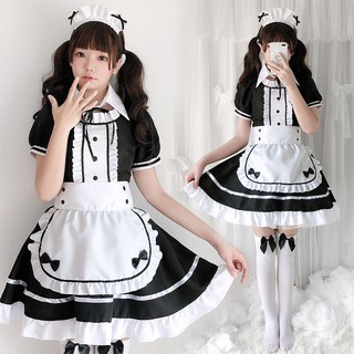 Trang phục váy hầu gái cosplay hóa trang đáng yêu đen trắng maid Sakana Cosplay Shop