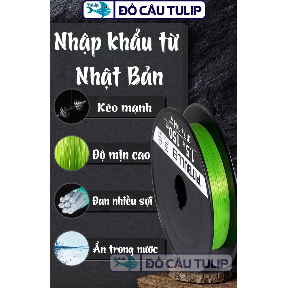 Dây Dù Câu Cá Siêu Bền SHIMANO PITBULL X8 (150 Mét) - Đồ Câu TULIP