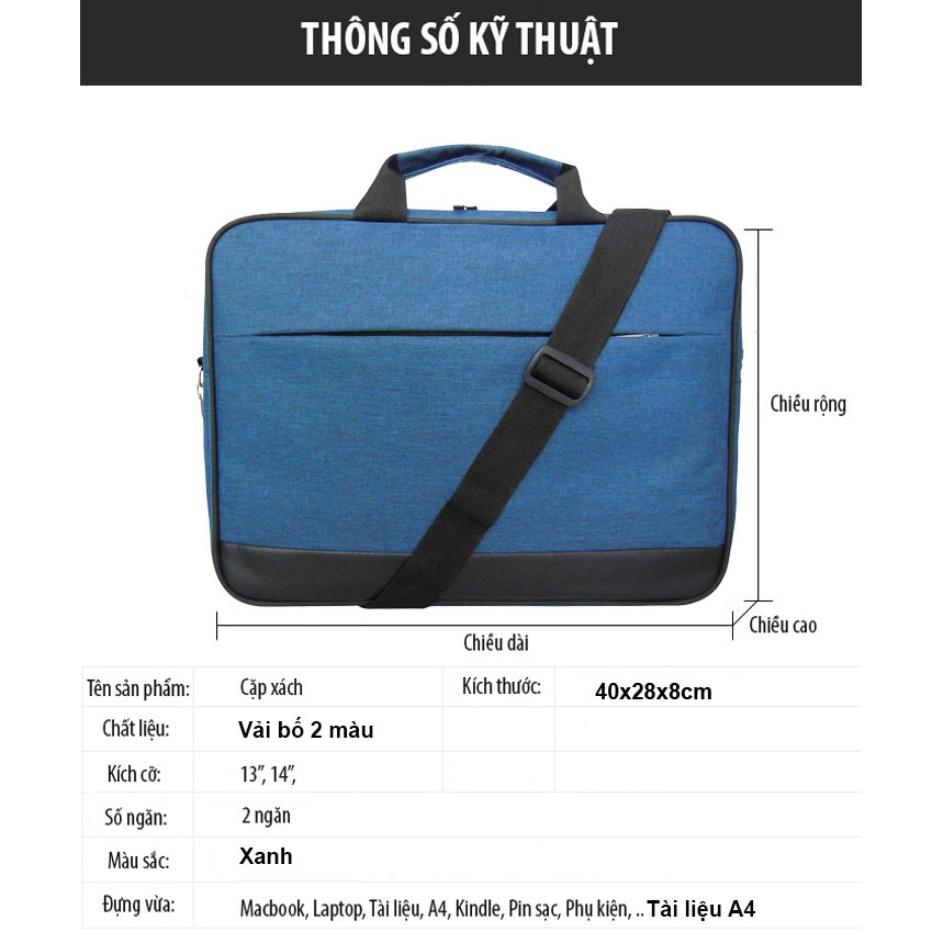 Cặp xách, Túi xách, Laptop 13-14 inch chống sốc kèm quai đeo