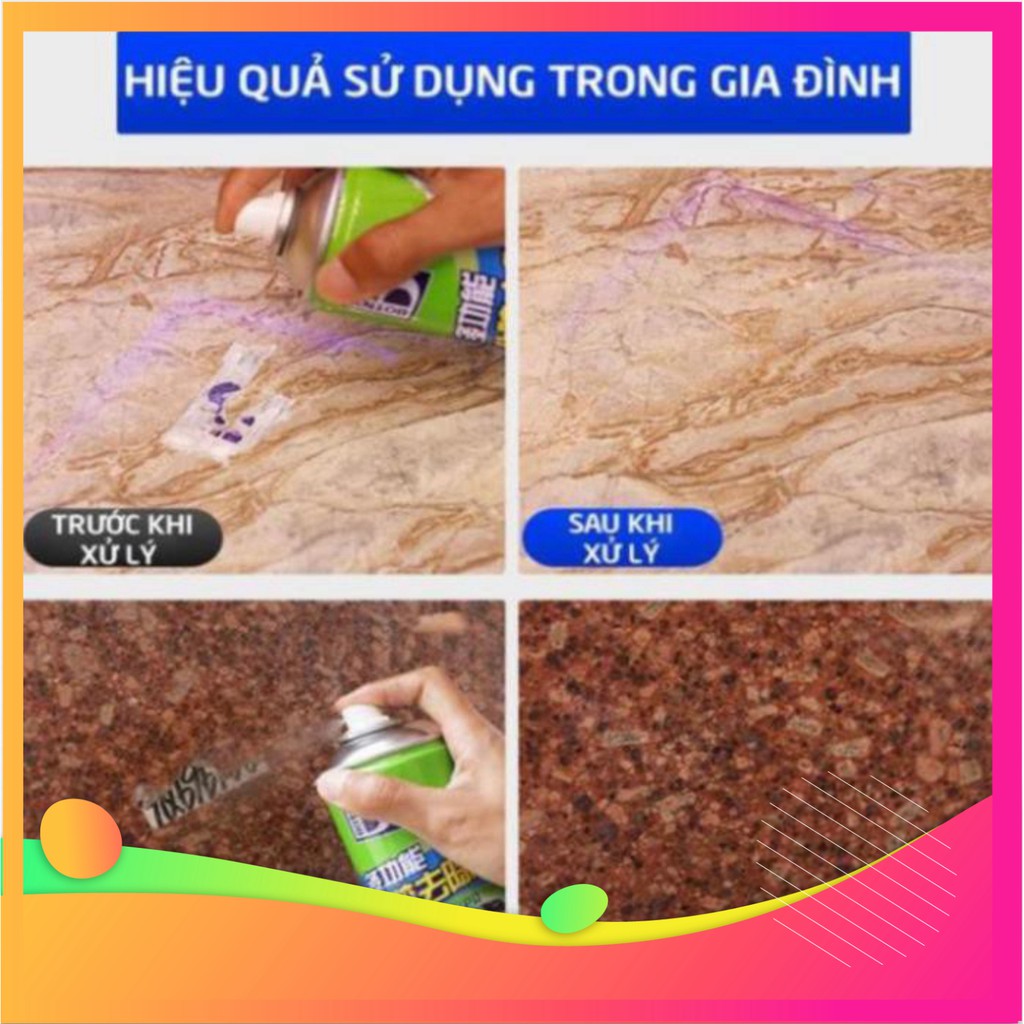 Sale giá sốc -  Chai Xịt Tẩy Keo, Nhưa Đường, Băng Dính, Vết Bám Khó Rửa Trên Xe Máy, Ô Tô Remove of sticker 450ml