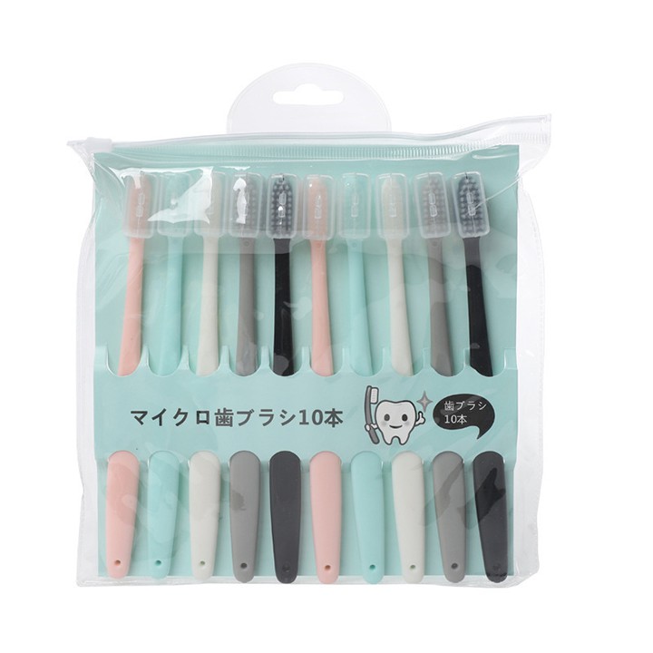 Set 10 bàn chải đánh răng Nhật Bản Muikuro cho trẻ em người lớn