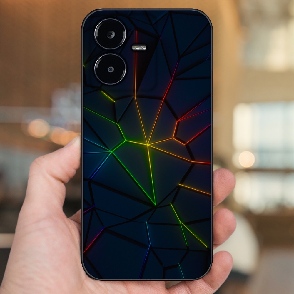 Ốp lưng Vivo Y22s viền đen in hình hoạ tiết 3D