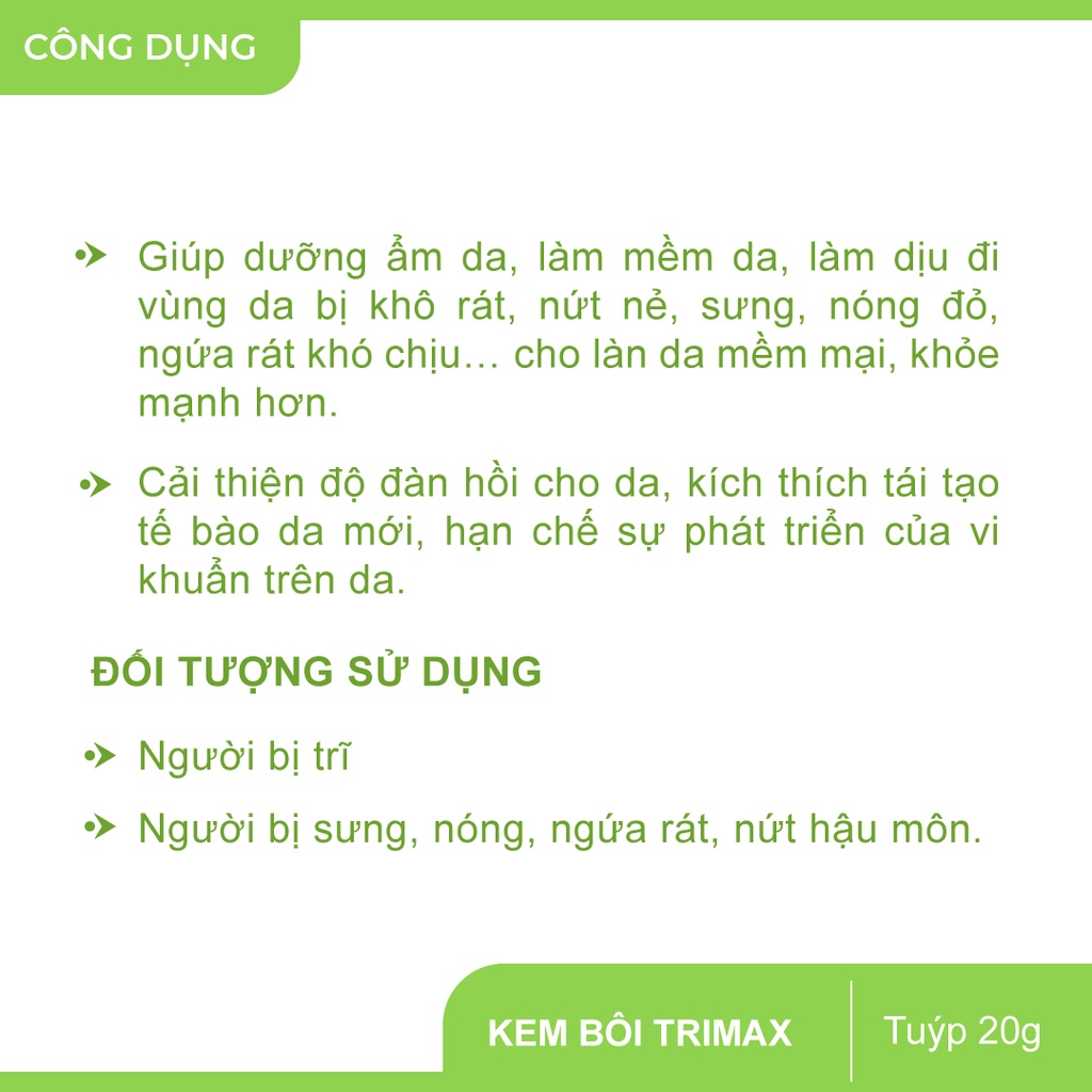 Gel bôi trĩ Trimax Oribe hỗ trợ giảm đau và co rút búi trĩ - Tuýp 20g