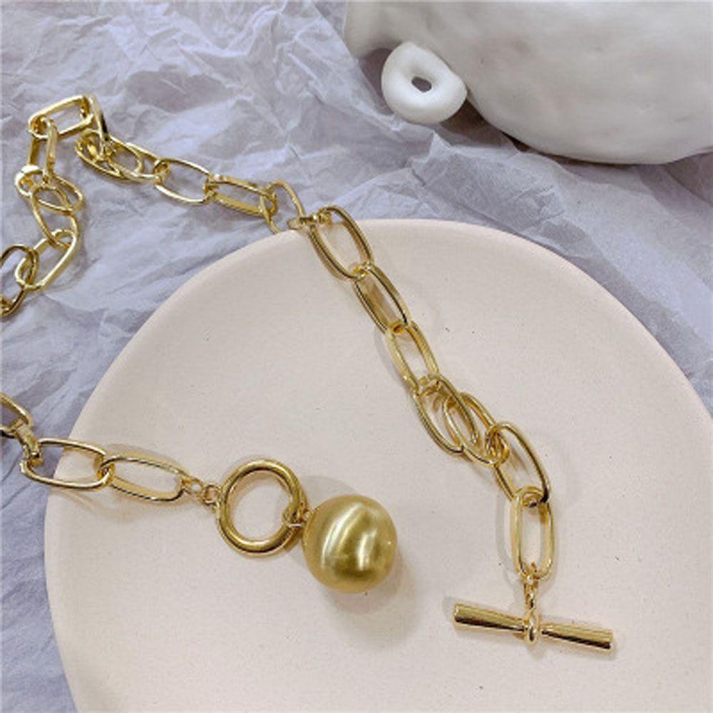 JARRED Vòng Đeo Tay Dây Xích Kim Loại Dày Mặt Hình Học Phong Cách Punk