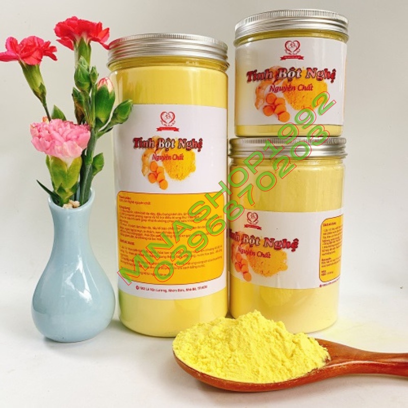 Tinh Bột Nghệ Vàng 100% tinh nghệ - bột tự tan trong lượng nước đủ