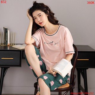 Bộ lửng cotton Peach Green xinh yêu - Micha B32
