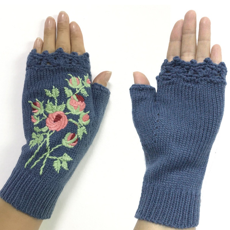 Găng Tay Đan Len Thủ Công Mini 2x19cm