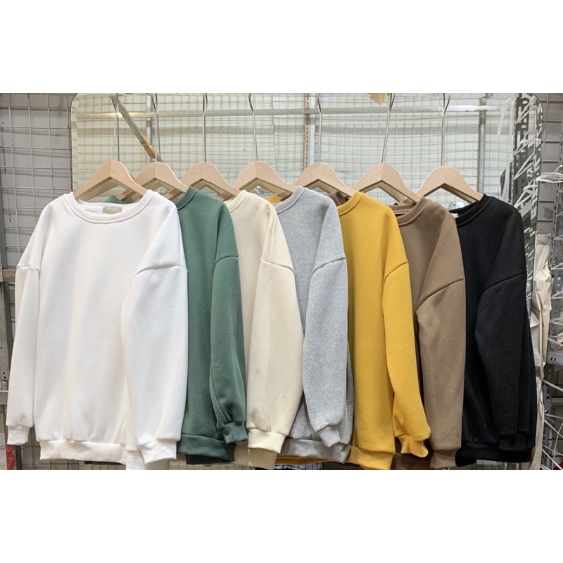 Áo From Rộng🎀 Áo Nỉ Trơn Tay Bồng full màu Hàng QC Đẹp | BigBuy360 - bigbuy360.vn