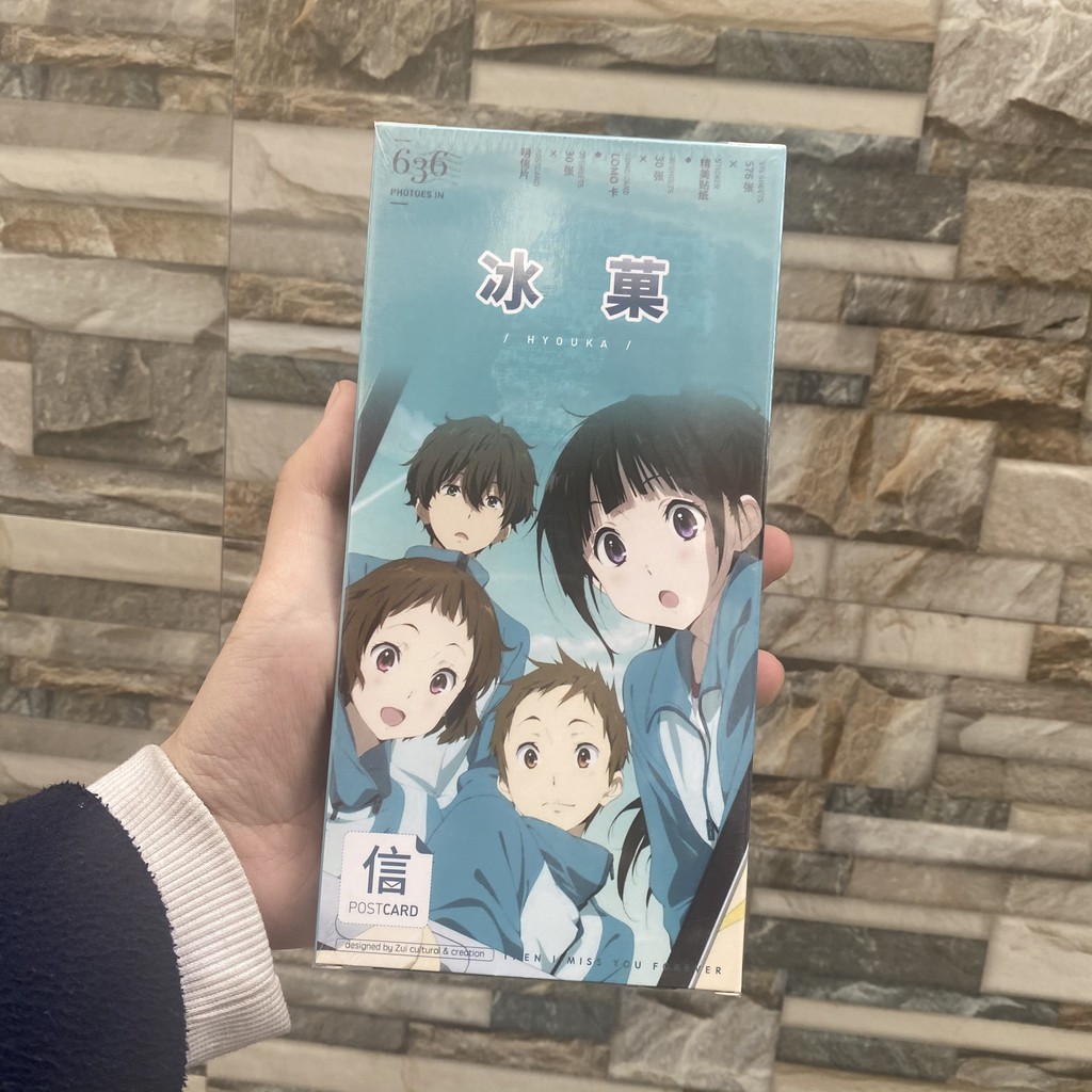 Hộp ảnh postcard in hình HYOUKA KEM ĐÁ 636 ảnh in hình anime chibi xinh xắn