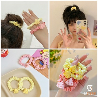 Cột tóc vải đính phô mai xinh xắn