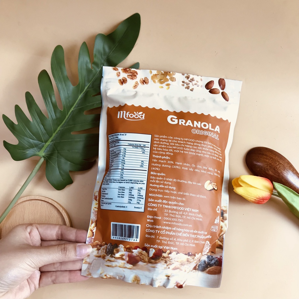 Ngũ Cốc Granola Ăn Kiêng 70% Hạt- Túi 500g