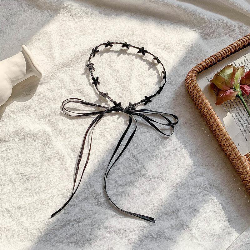 Choker vải dây buộc Choker vòng cổ hình ngôi sao đơn giản cá tính