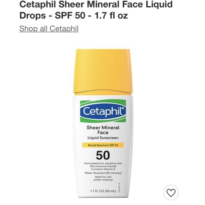 Kem chống nắng hoạt tính CETAPHIL SHEER MINERAL FACE