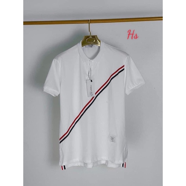 Áo polo viền chéo