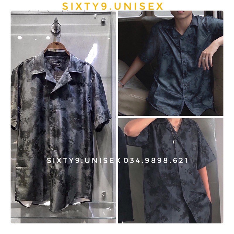 áo sơmi dark sky mende - full tag + giấy thơm