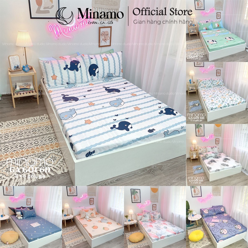 Bộ Vỏ Ga Gối Cotton 3D Hàn Quốc Minamo Nhiều Mẫu Hot, Đủ Kích Thước - Bảo Hành Chính Hãng Minamo