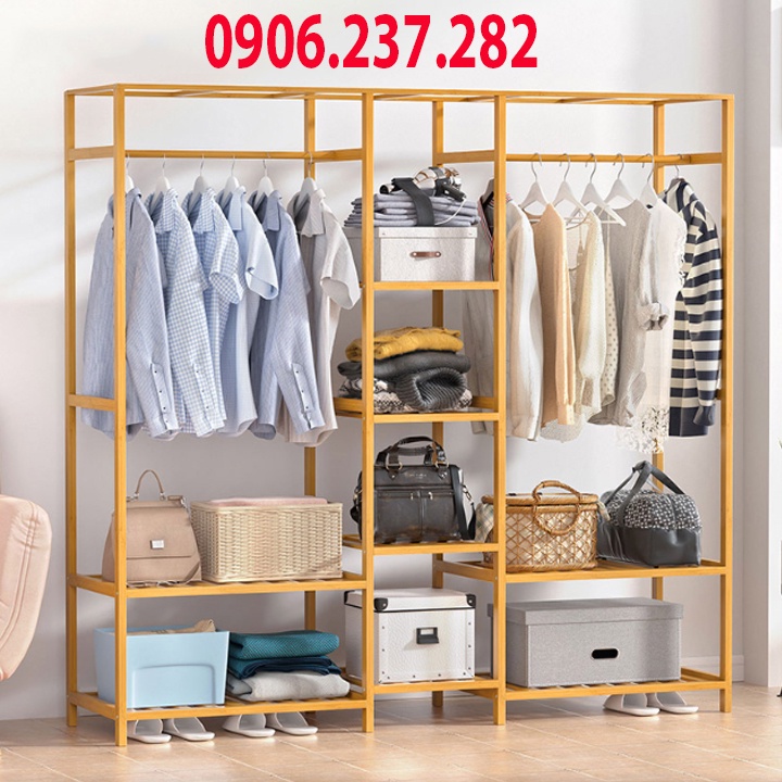 Tủ trống khung gỗ MDF ngang 149cm, 120cm - tủ treo quần ao đa năng decor nhà ở