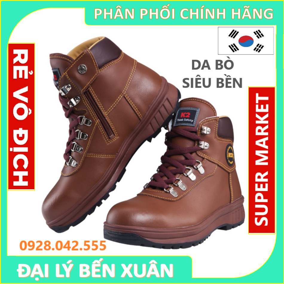 Giày bảo hộ lao động K2-14 Hàn Quốc - Tặng kèm bo chân Hàn Quốc