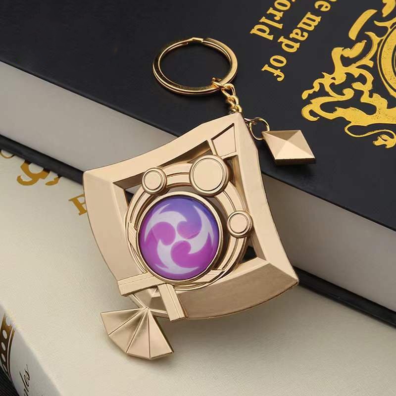 Móc khóa kim loại mô hình khuyên tai Vision YAE MIKO game GENSHIN IMPACT anime chibi